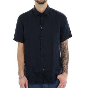 CAMICIA IN LINO BLU